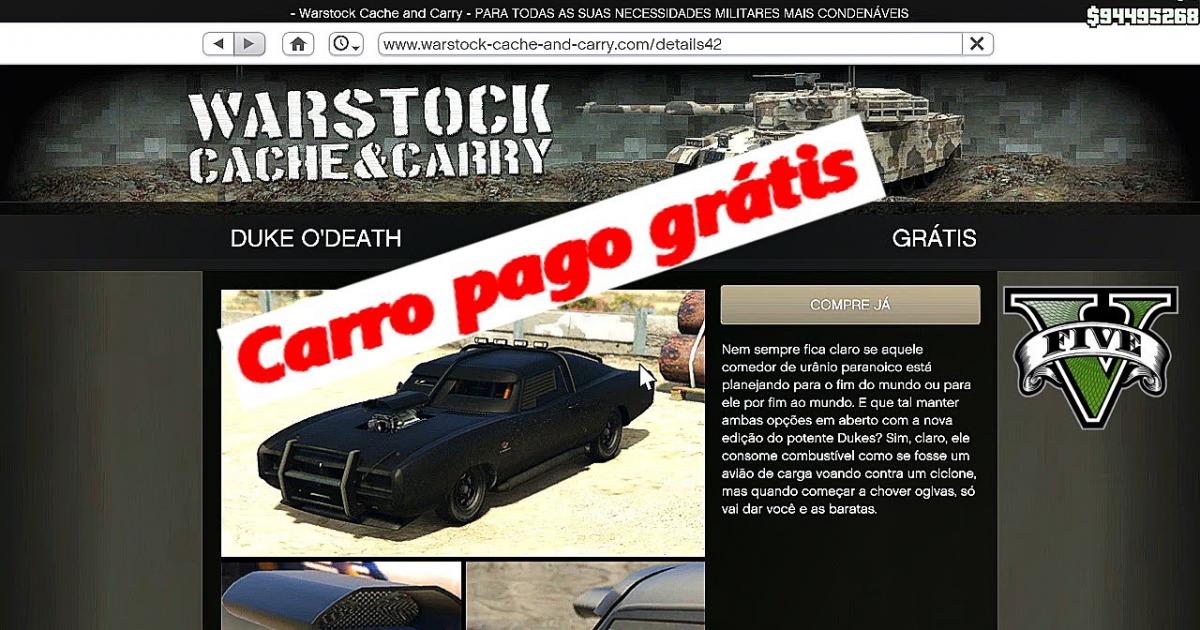 Carro Pago Grátis! GTA V Online - Tribo Gamer